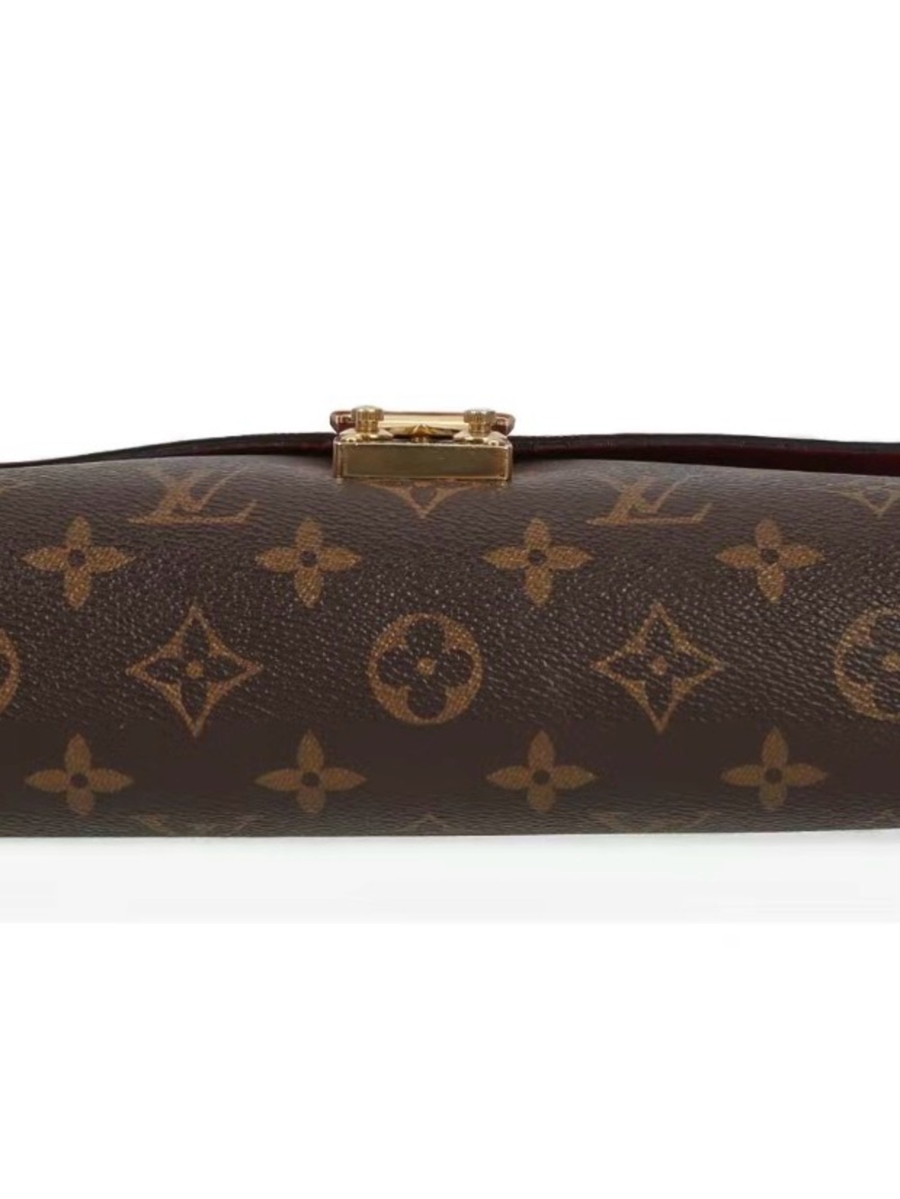 Louis Vuitton Red and Monogram Crossbody with Gold Chain - Picture 3 of 6